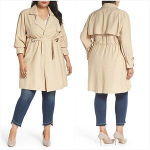 Rebel Wilson Draped Trench Jacket Sz 1X